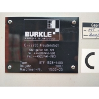 Zdjęcie produktu Prasa próżniowa BURKLE typ BTF 1528-1400 2007 r.